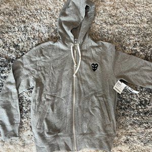 BNWT - COMME des GARÇONS PLAY - Grey Zip Up